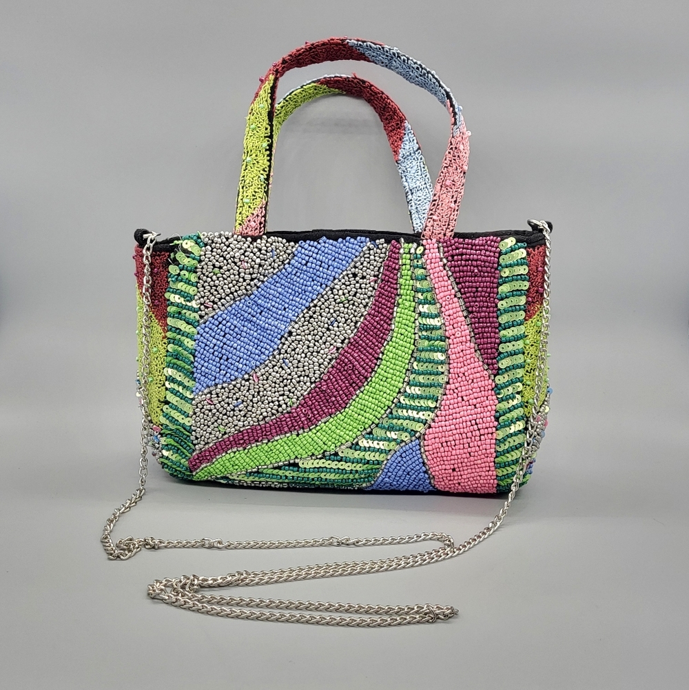 Parfois Magician Beaded/Sequin Multicolor Mini Tote